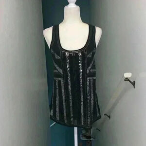 NWT Exoress sequin front top size small